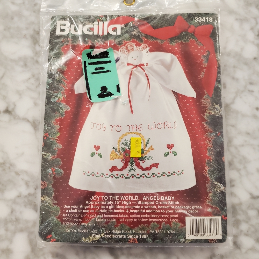 Bucilla Christmas Angel Baby Cross Stitch Kit Joy to the World #33418 